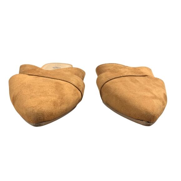 Rekayla Womens Size 7 Chestnut Brown Faux Suede Closed Pointy Toe Mules Shoes - Picture 4 of 7